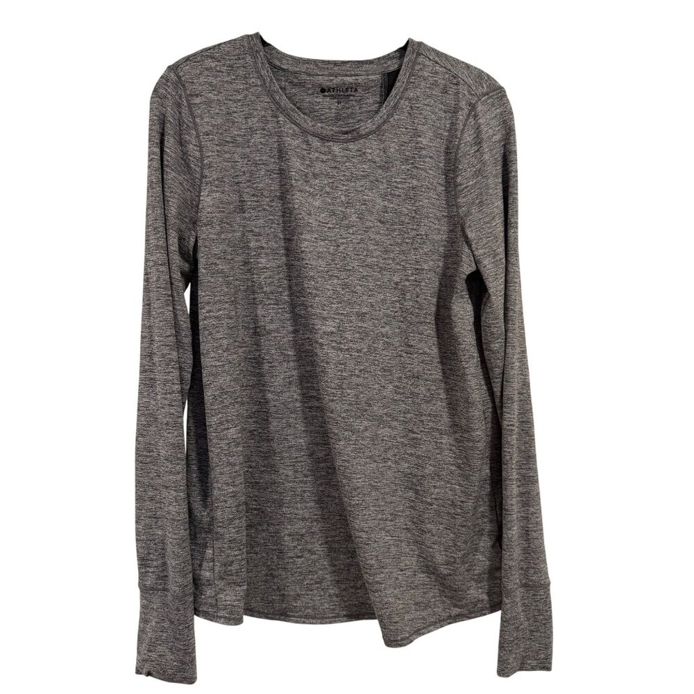Athleta Sunlover Heathered Gray UPF Tulip‎ Back Top Size ST (Tall)